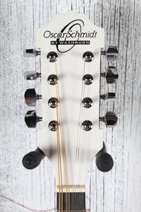 Oscar Schmidt OM10E Acoustic Electric A Style Mandolin White Finish