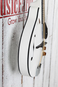 Oscar Schmidt OM10E Acoustic Electric A Style Mandolin White Finish
