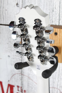 Oscar Schmidt OM10E Acoustic Electric A Style Mandolin White Finish