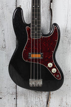 Fender Limited Edition Gold Foil Jazz Bass Guitar Black Sparkle with Gig Bag