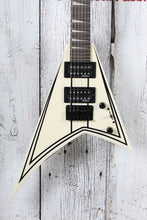 Load image into Gallery viewer, Jackson JS Series RR Minion JS1XM Electric Guitar Snow White w Black Pin Stripes