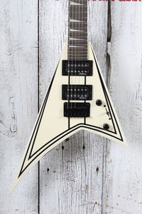 Jackson JS Series RR Minion JS1XM Electric Guitar Snow White w Black Pin Stripes
