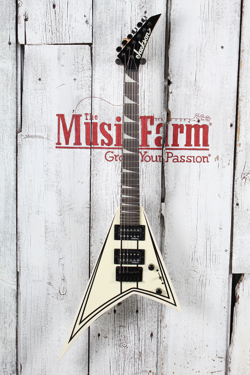 Jackson JS Series RR Minion JS1XM Electric Guitar Snow White w Black Pin Stripes Secondary image