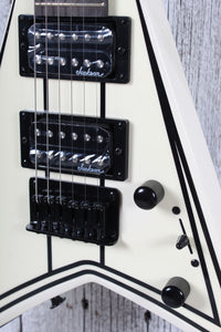 Jackson JS Series RR Minion JS1XM Electric Guitar Snow White w Black Pin Stripes