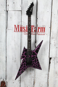 BC Rich Ironbird MK1 Legacy with Floyd Rose Electric Guitar Purple Crackle