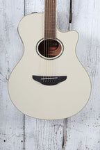Yamaha APX600 Thinline Cutaway Acoustic Electric Guitar Vintage White Finish