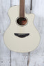Yamaha APX600 Thinline Cutaway Acoustic Electric Guitar Vintage White Finish
