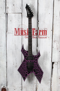 BC Rich Warlock Legacy with Floyd Rose Electric Guitar Purple Crackle