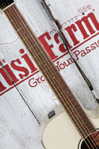 Yamaha APX600 Thinline Cutaway Acoustic Electric Guitar Vintage White Finish