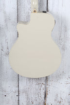 Yamaha APX600 Thinline Cutaway Acoustic Electric Guitar Vintage White Finish