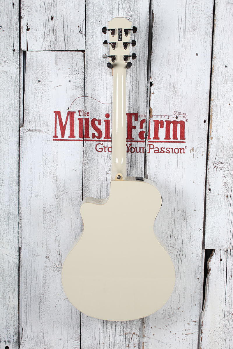 Yamaha APX600 Thinline Cutaway Acoustic Electric Guitar Vintage White Finish
