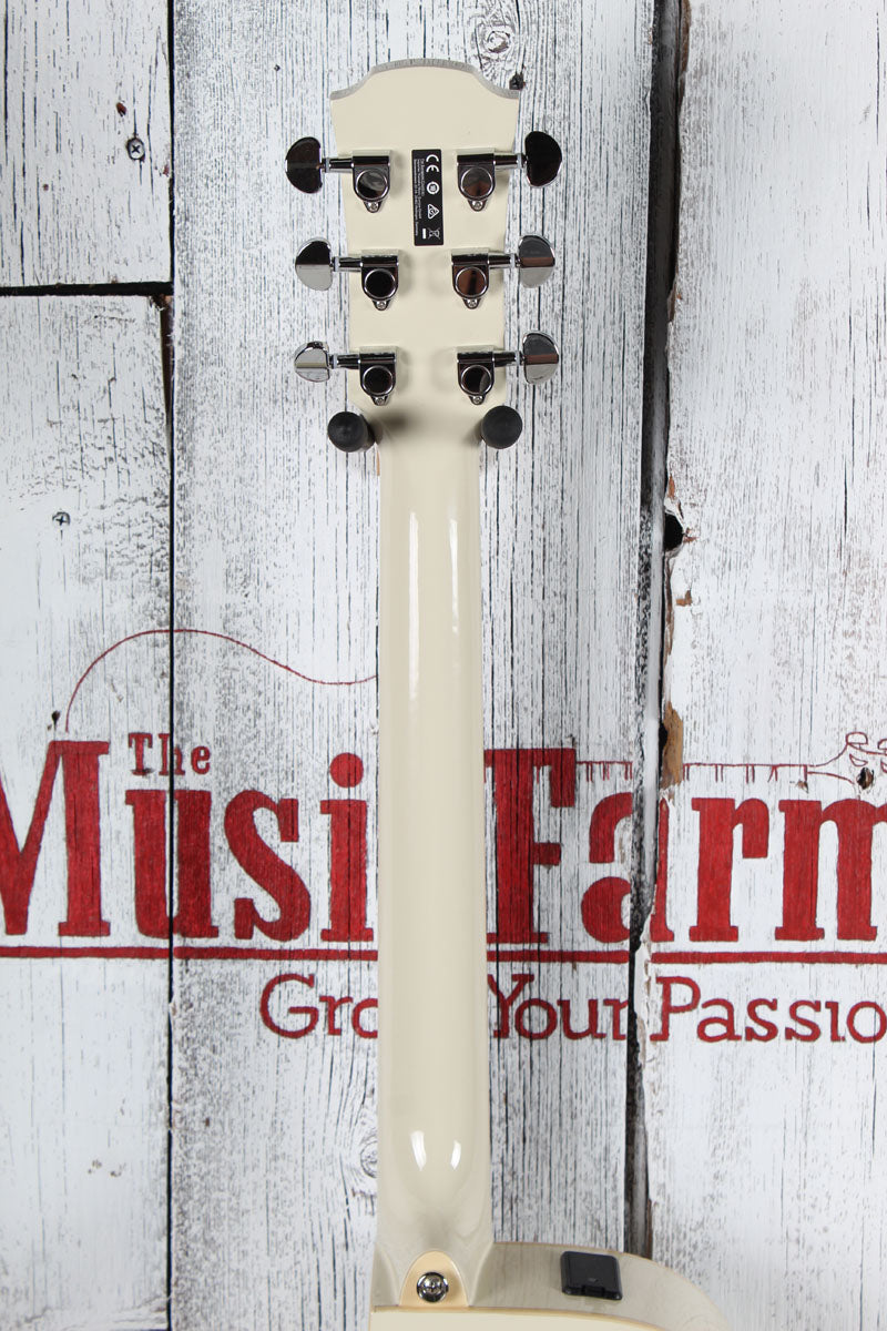 Yamaha APX600 Thinline Cutaway Acoustic Electric Guitar Vintage White Finish