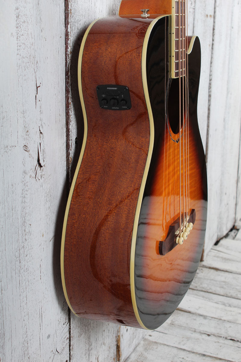 Fender FA-450CE 4 String Jumbo Cutaway Acoustic Electric Bass Guitar Sunburst
