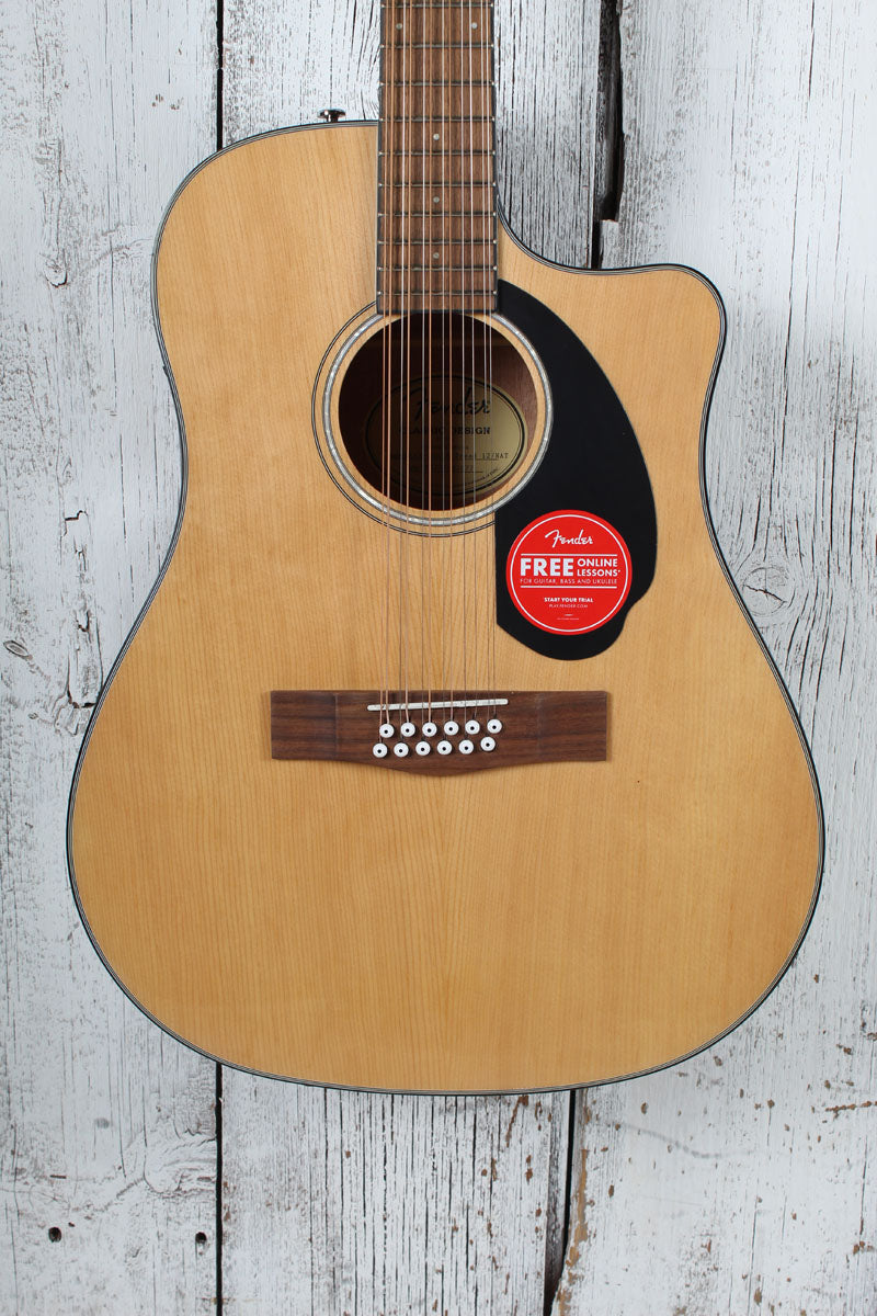 Fender CD-60SCE 12 String Dreadnought Acoustic Electric Guitar Solid Spruce Top