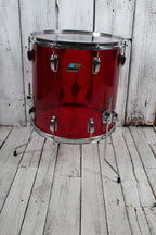 Ludwig Vintage 1970s Vistalite 5 Piece Drum Kit Red Vistalite Acrylic Drum Set