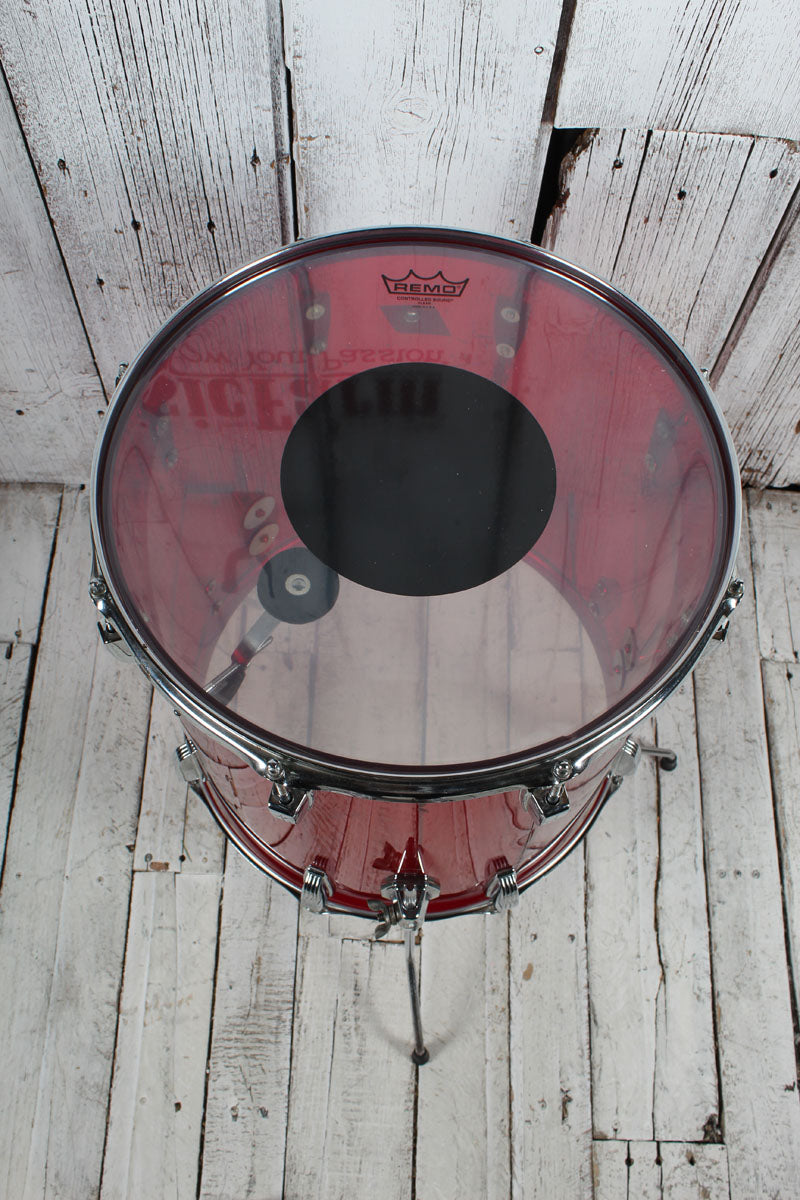 Ludwig Vintage 1970s Vistalite 5 Piece Drum Kit Red Vistalite Acrylic Drum Set