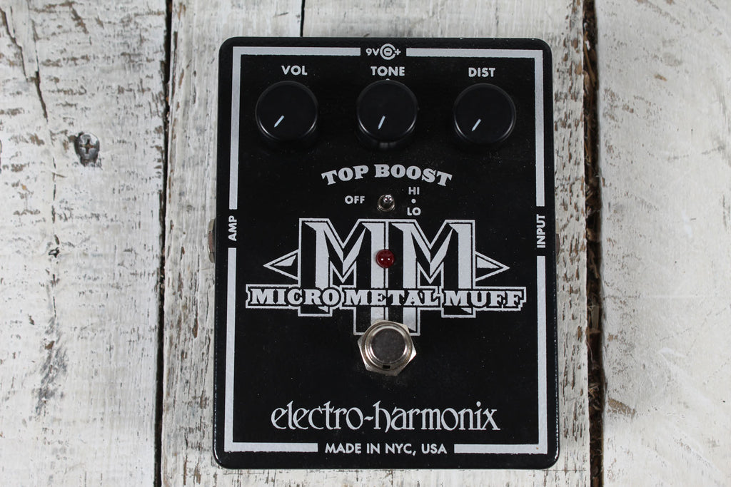 Electro-Harmonix Micro Metal Muff Pedal Electric Guitar Distortion Effects Pedal
