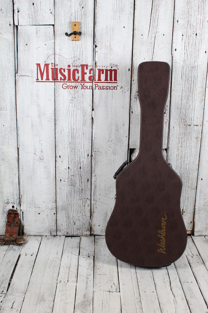Washburn D100SWE Dreadnought Acoustic Electric Guitar with Hardshell Case