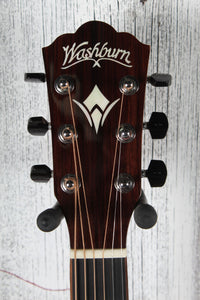 Washburn D100SWE Dreadnought Acoustic Electric Guitar with Hardshell Case