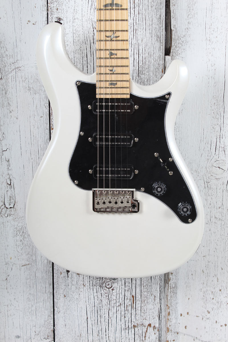 PRS SE NF 3 Solid Body Electric Guitar Pearl White Finish with Gig Bag Main image
