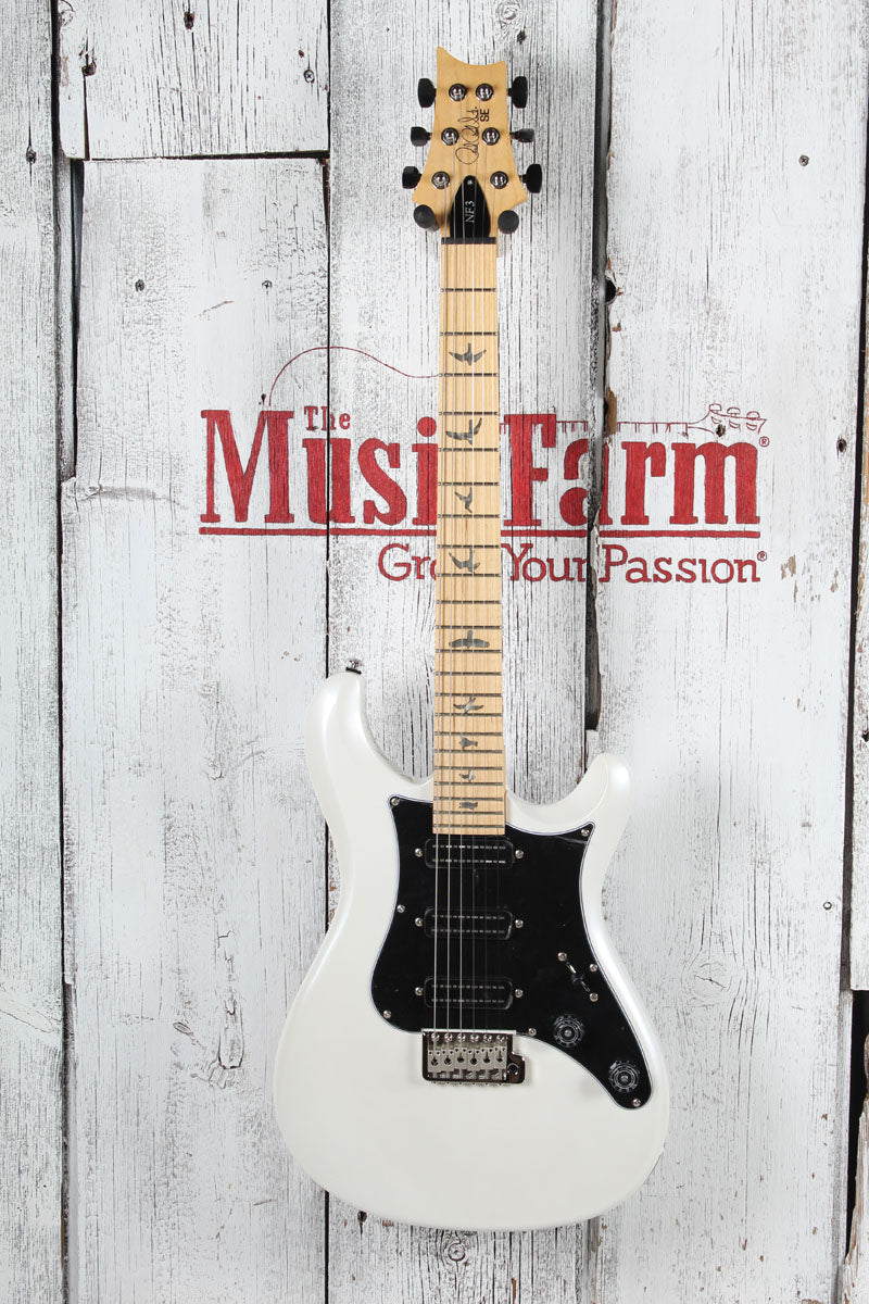 PRS SE NF 3 Solid Body Electric Guitar Pearl White Finish with Gig Bag