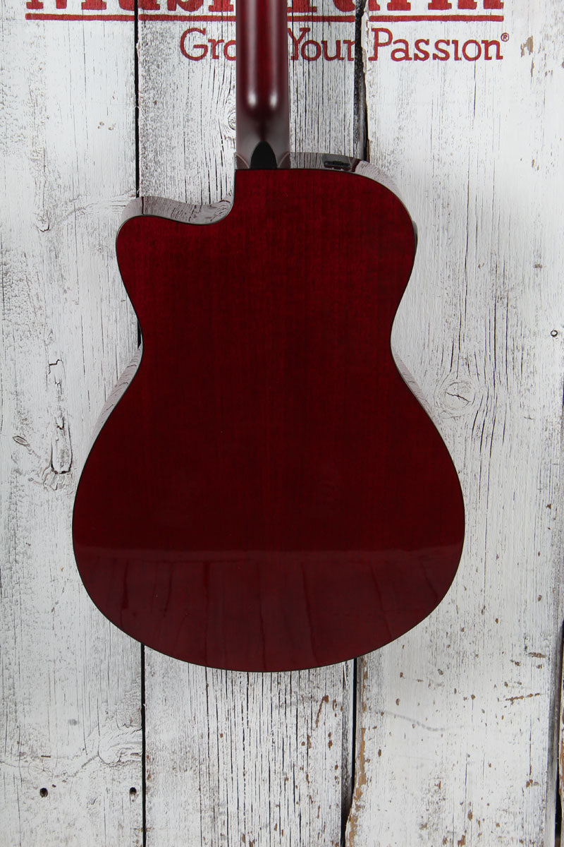 Yamaha FSX800C Concert Cutaway Acoustic Electric Guitar Solid Spruce Ruby Red