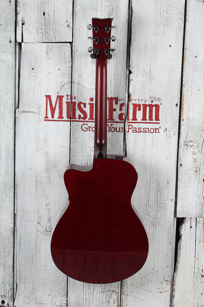 Yamaha FSX800C Concert Cutaway Acoustic Electric Guitar Solid Spruce Ruby Red