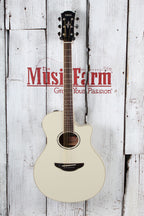 Yamaha Thinline Cutaway Acoustic Electric Guitar Vintage White Finish APX600 VW