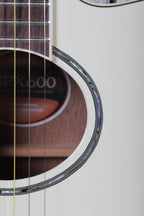 Yamaha Thinline Cutaway Acoustic Electric Guitar Vintage White Finish APX600 VW