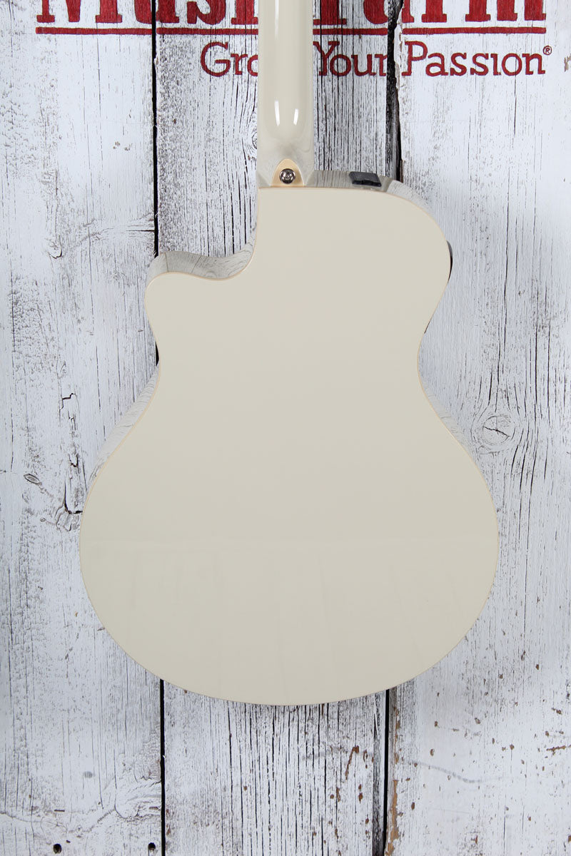 Yamaha Thinline Cutaway Acoustic Electric Guitar Vintage White Finish APX600 VW