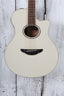 Yamaha APX600 Thinline Cutaway Acoustic Electric Guitar Vintage White Finish