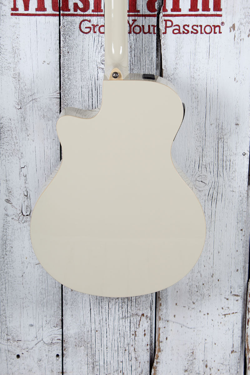 Yamaha APX600 Thinline Cutaway Acoustic Electric Guitar Vintage White Finish