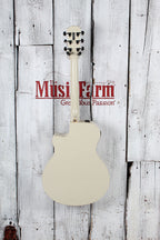 Yamaha APX600 Thinline Cutaway Acoustic Electric Guitar Vintage White Finish
