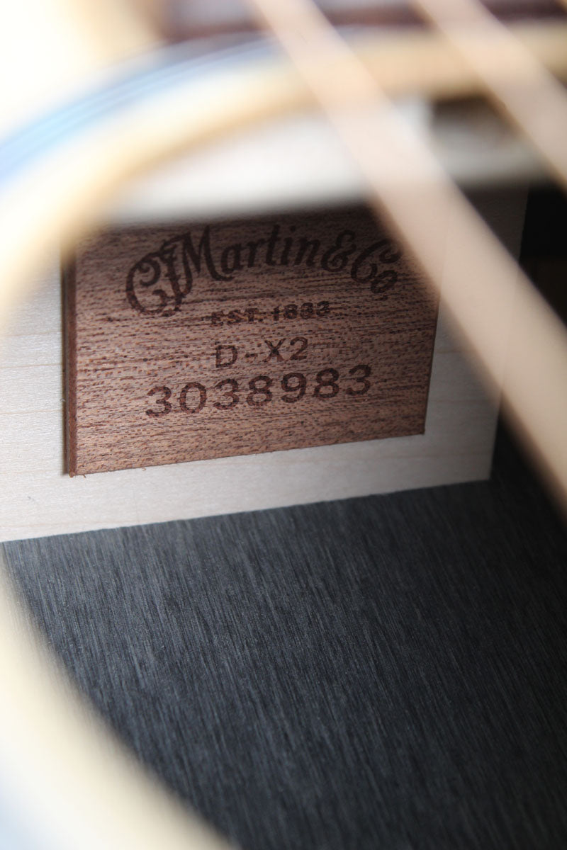 Martin D-X2E Mahogany Dreadnought Acoustic Electric Guitar with Gig Bag