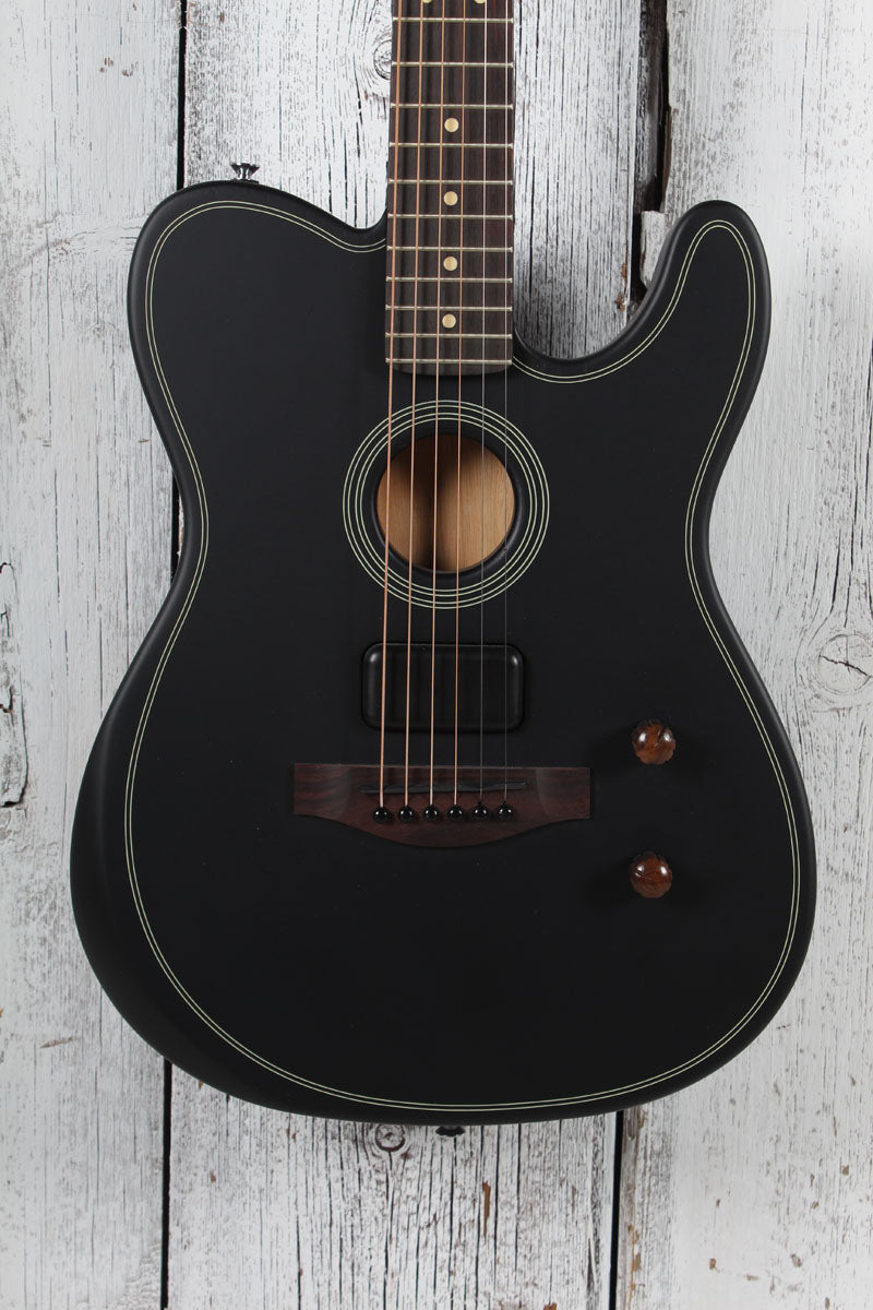 Fender Acoustasonic Standard Telecaster Acoustic Electric Guitar Black Main image