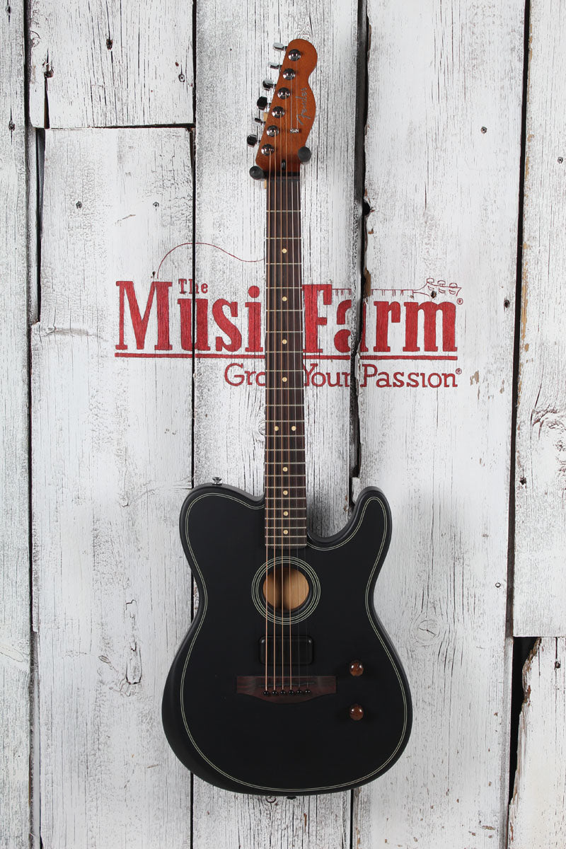 Fender Acoustasonic Standard Telecaster Acoustic Electric Guitar Black Secondary image