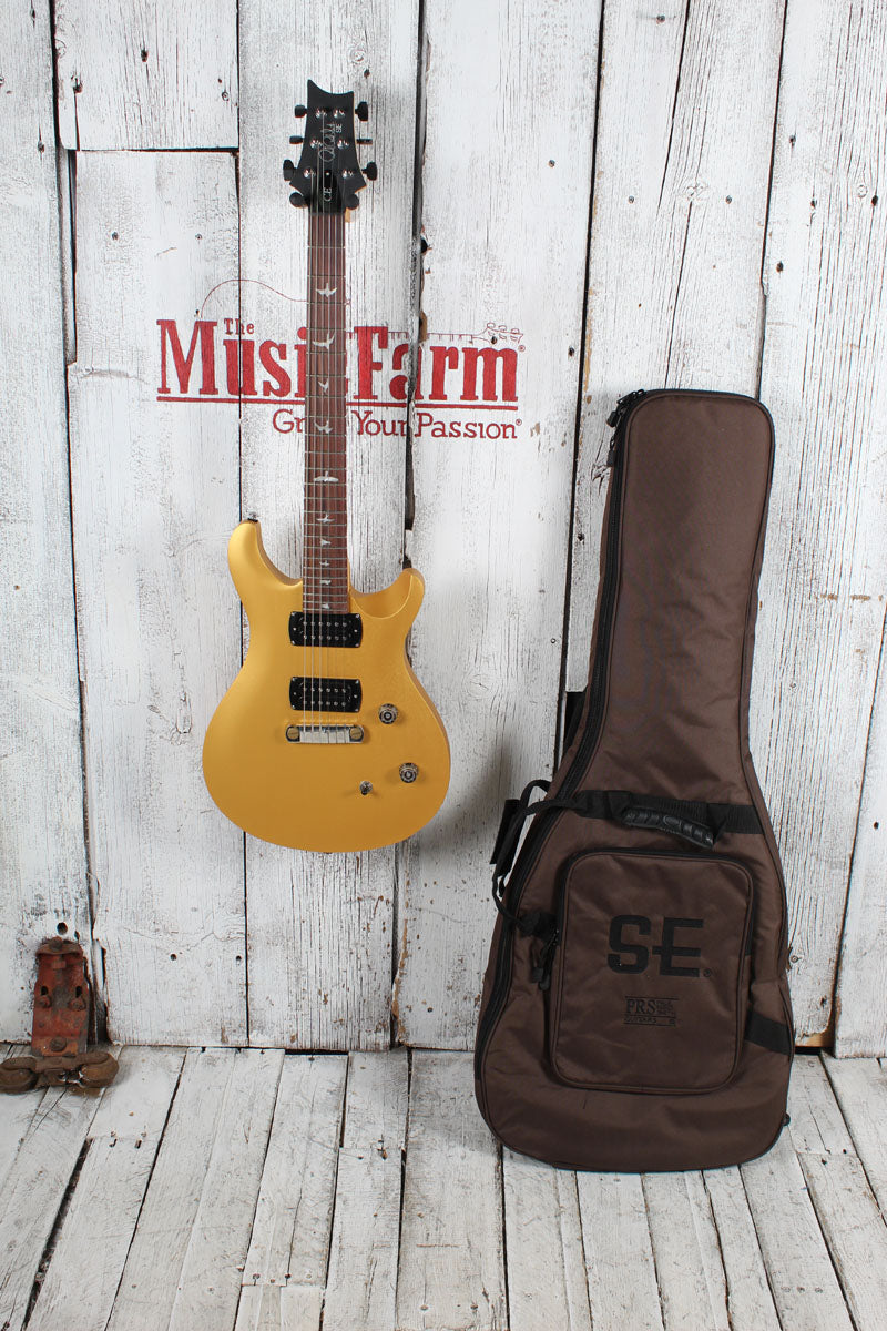 PRS SE CE 24 Standard Stoptail Satin Electric Guitar Metallic Gold with Gig Bag Secondary image