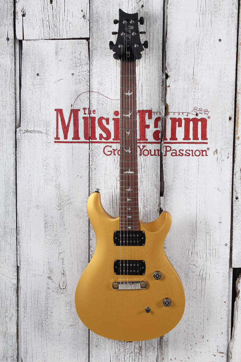 PRS SE CE 24 Standard Stoptail Satin Electric Guitar Metallic Gold with Gig Bag
