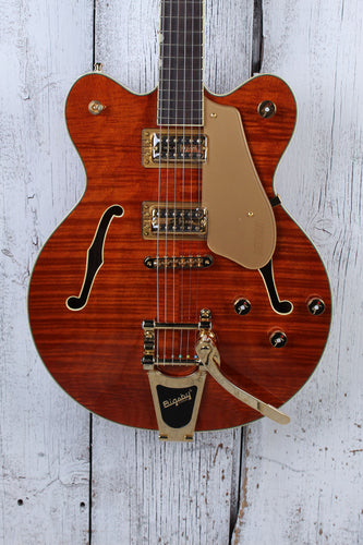 Gretsch Electromatic LTD Flame Okoume Broadkaster Electric Guitar Roundup Orange