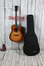 Yamaha TAG3 TransAcoustic Dreadnought Acoustic Electric Guitar Sand Burst w Case