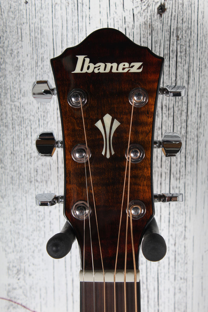 Ibanez AEG70 Left Handed Acoustic Electric Guitar Flame Maple Top Tiger Burst