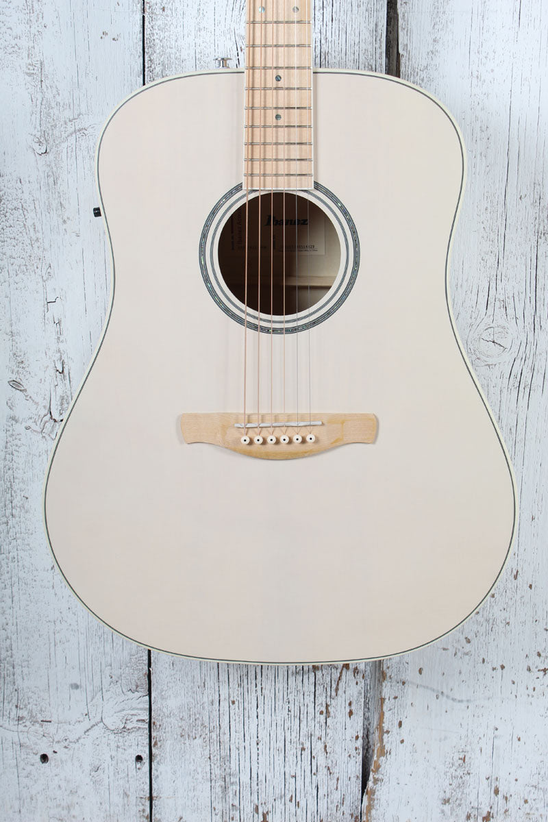 Ibanez AAD77CE Grand Dreadnought Acoustic Electric Guitar Open Pore Antique White