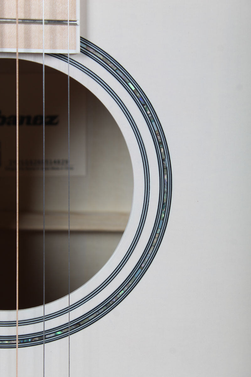 Ibanez AAD77CE Grand Dreadnought Acoustic Electric Guitar Open Pore Antique White
