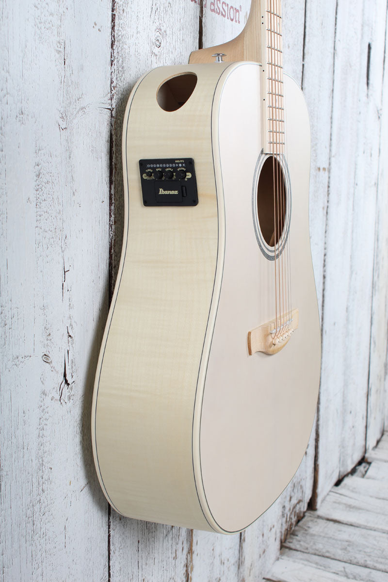 Ibanez AAD77CE Grand Dreadnought Acoustic Electric Guitar Open Pore Antique White