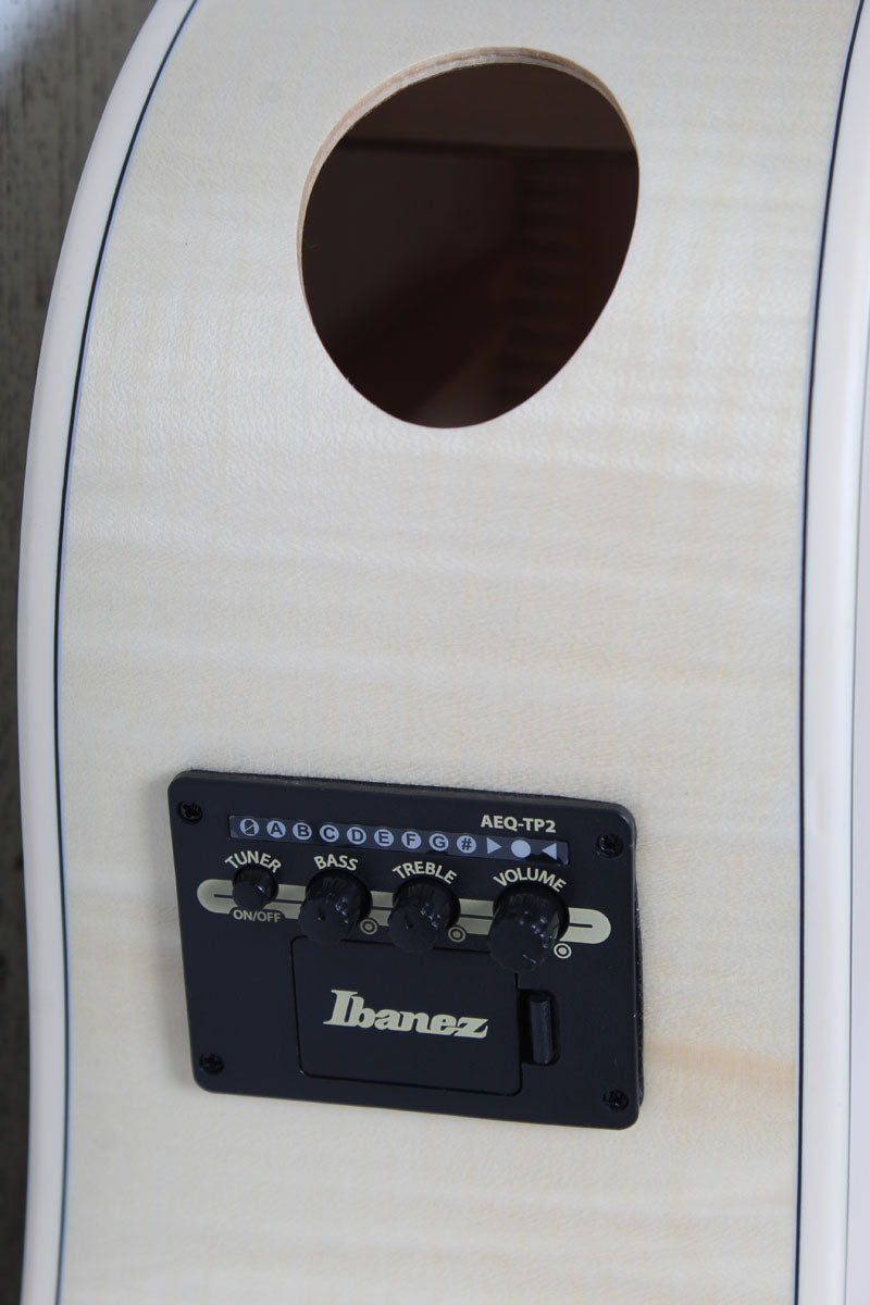 Ibanez AAD77CE Grand Dreadnought Acoustic Electric Guitar Open Pore Antique White