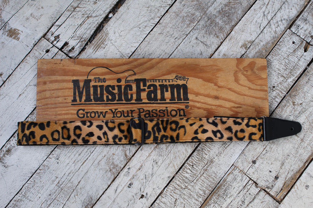 Fender Joe Strummer Guitar Strap Faux Leopard Print Animal Fur