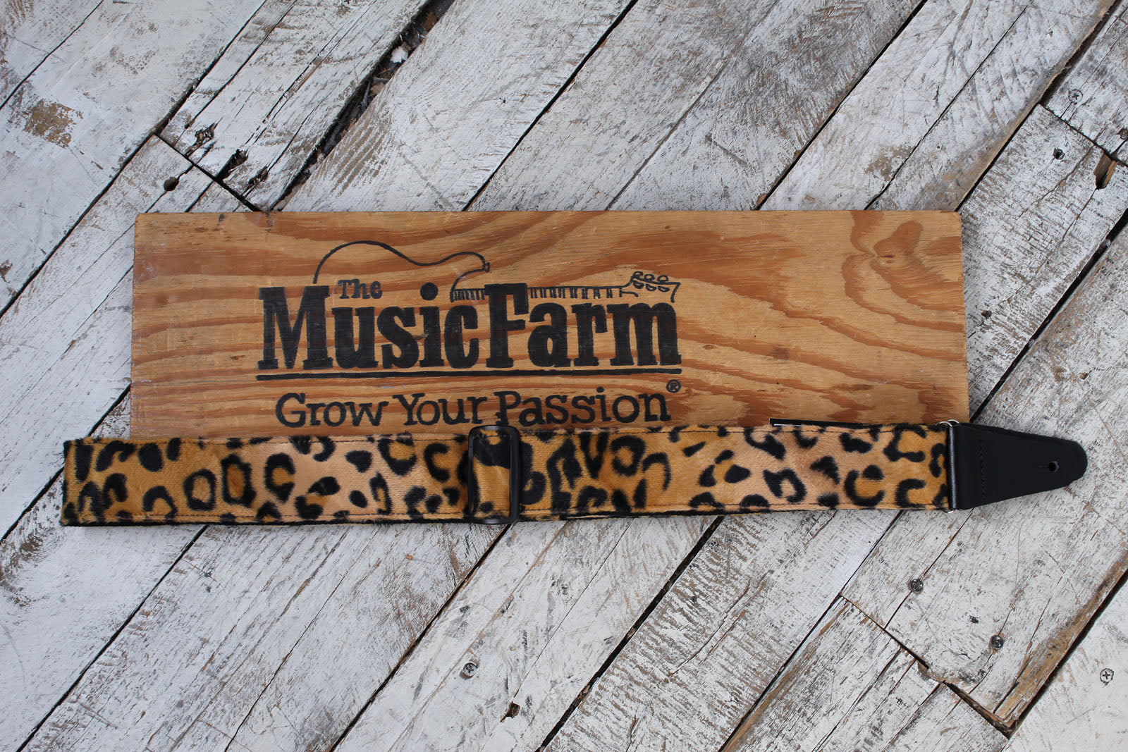Fender Joe Strummer Guitar Strap Faux Leopard Print Animal Fur