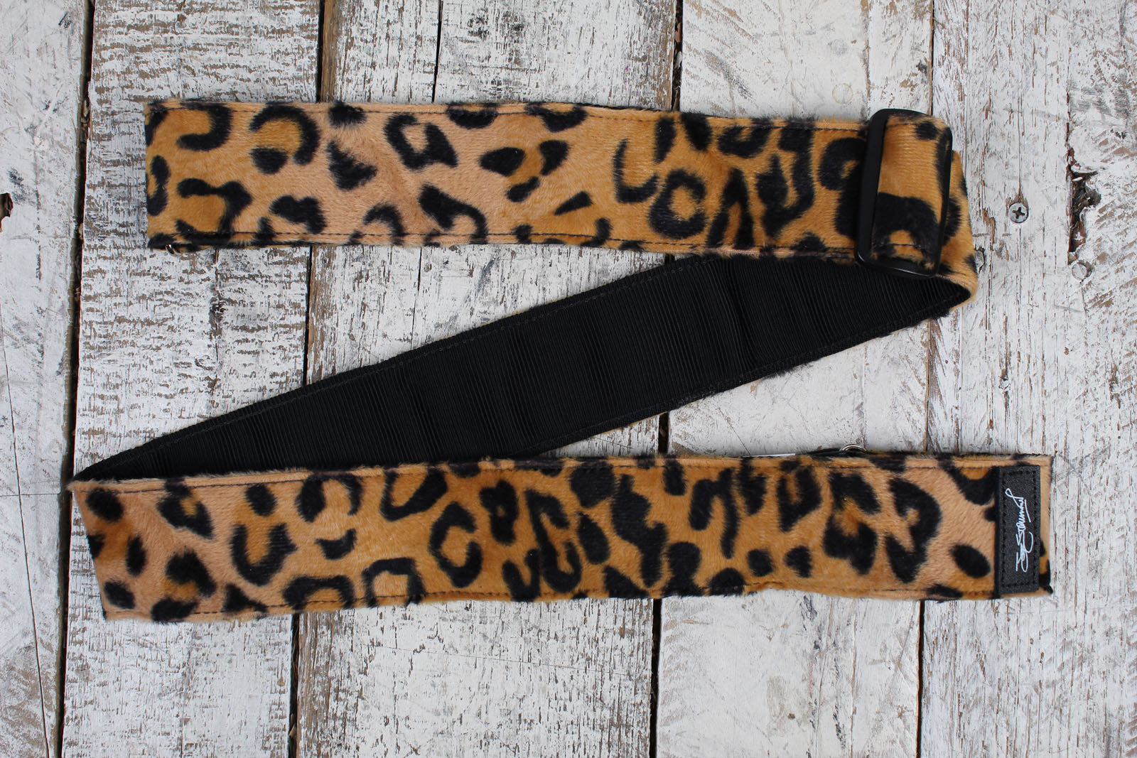 Fender Joe Strummer Guitar Strap Faux Leopard Print Animal Fur