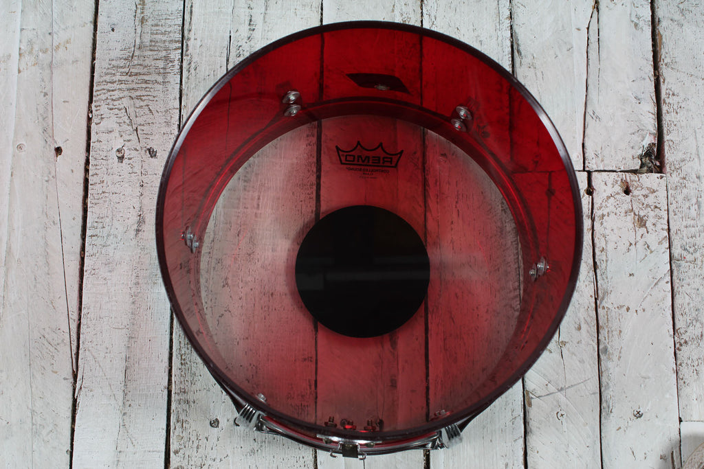 Ludwig Vintage 1970s Vistalite Tom Drum Red Vistalite Acrylic 12 Inch Tom Drum
