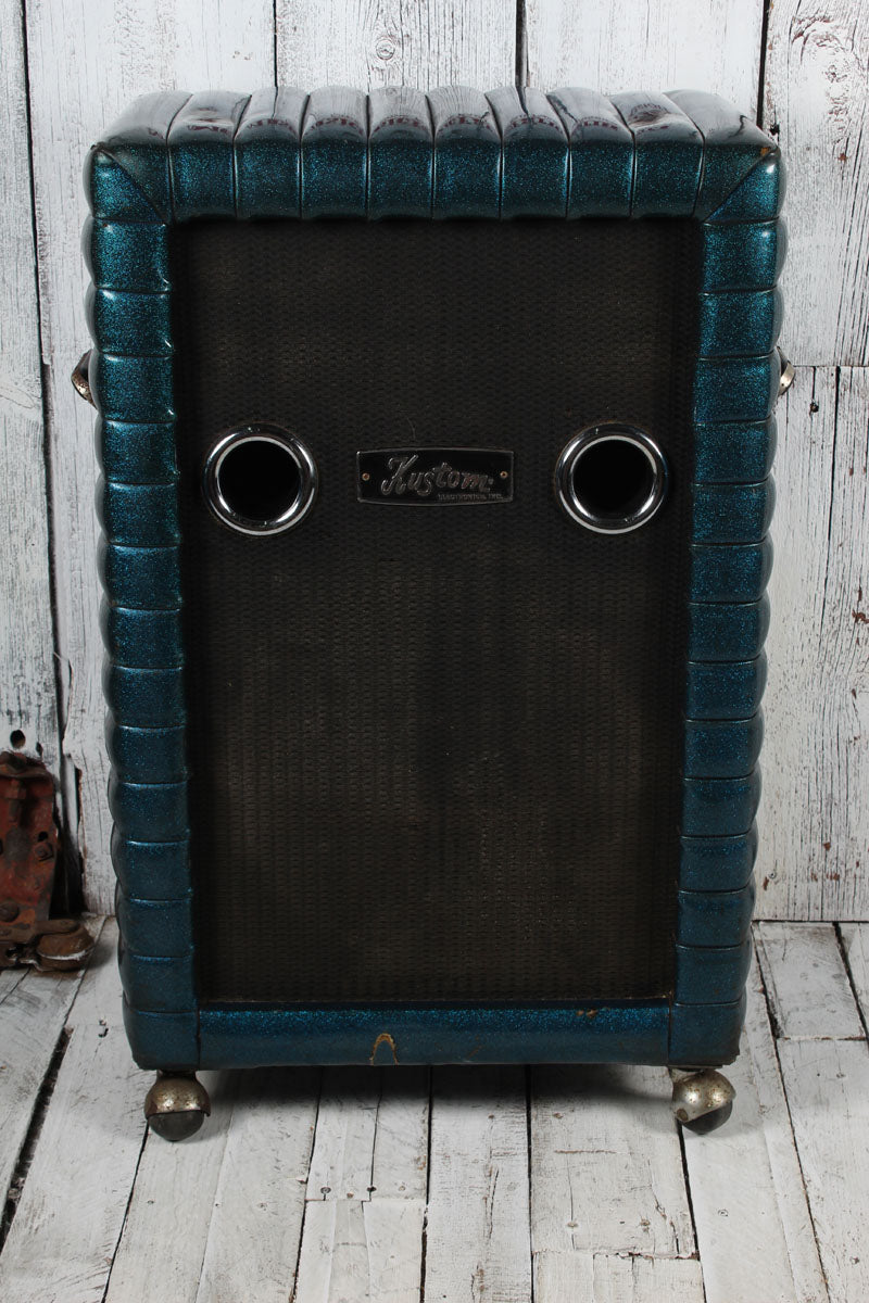 Kustom Vintage Tuck & Roll Bass Guitar Speaker Cabinet 1 x 12 Bass Cab
